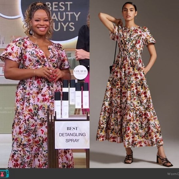 Anthropologie Maeve The Somerset Maxi Dress In Pink Floral L - Picture 11 of 11